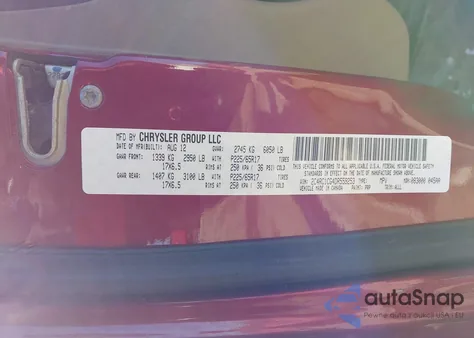 2013 Chrysler Town & Country Touring-L z USA, uszkodzony, nr VIN 2C4RC1CG4DR559253